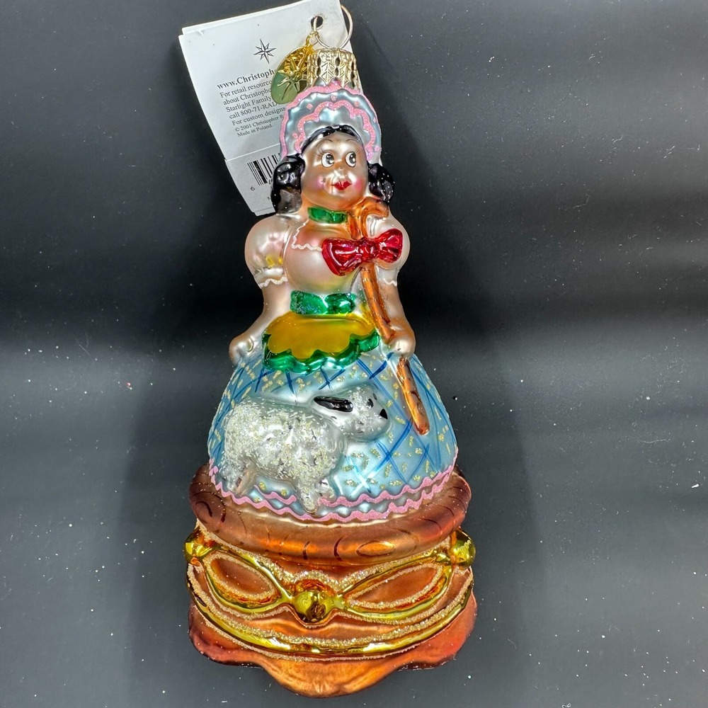2001 Christopher Radko Merry Melodies‎ Mary and Lamb 6" Ornament 0101590
